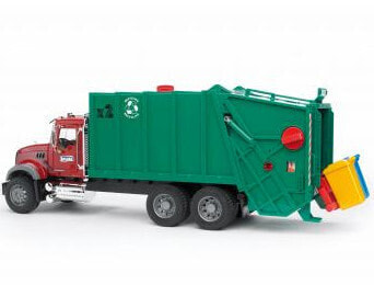 Игрушечный транспорт Bruder машинка мусоровоз MACK разноцветный ABS 1:16 697 мм