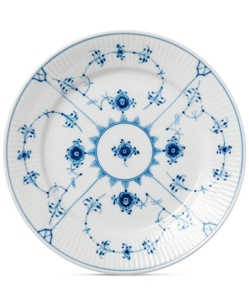 Blue Fluted Plain Salad Plate