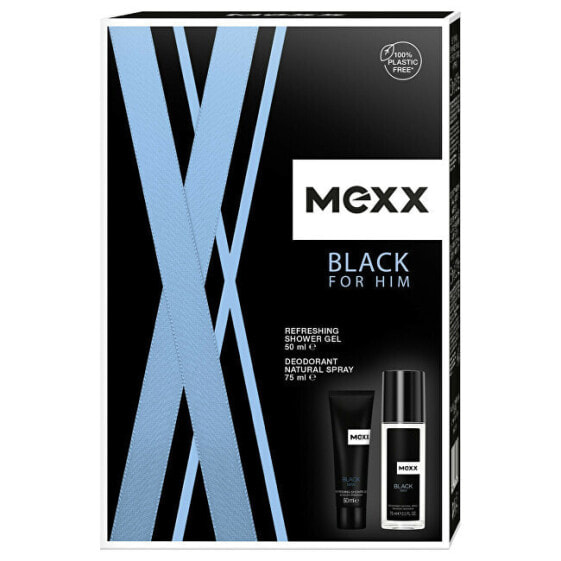 Парфюмерный набор Mexx Black Man - дезодорант с разпылителем 75 мл + гель для душа 50 мл