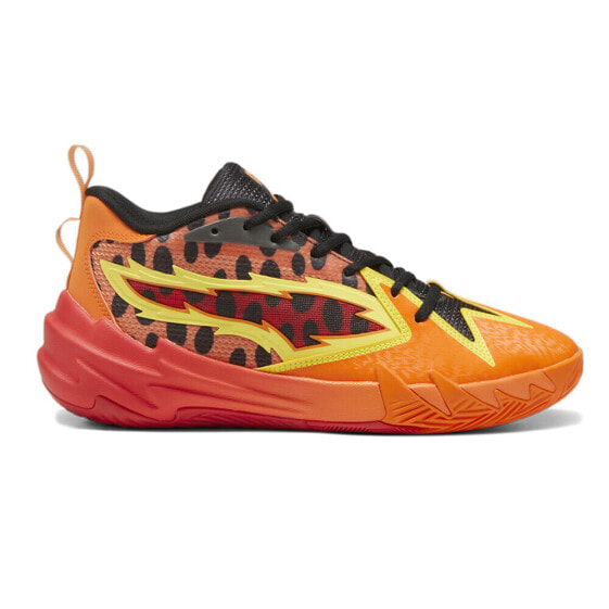 Puma Scoot Zeros X Cheetah Basketball Mens Orange Sneakers Athletic Shoes 30984