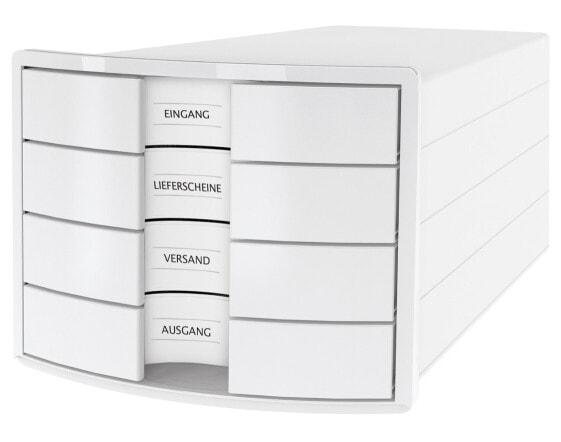 HAN 1012-12 - Plastic - Polystyrene - White - 4 drawer(s) - 280 x 367 x 235 mm - 240 x 325 x 37 mm - 1 pc(s)