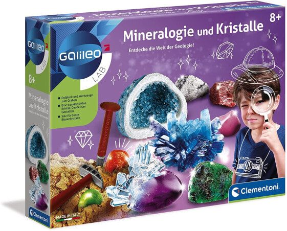 Clementoni 59005.6 - Galileo Digging Set Mineralogy and Crystals (German)