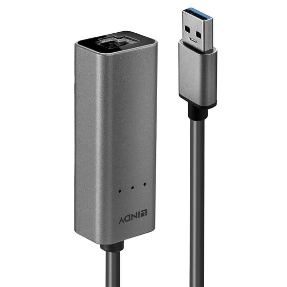 Lindy USB 3.0 to 2.5G Ethernet Converter - USB-A - RJ-45 - 0.27 m - Silver