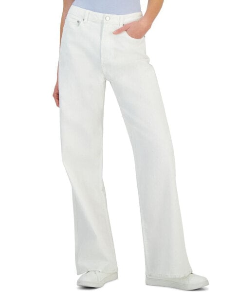 Juniors' High Rise Wide Leg Jeans