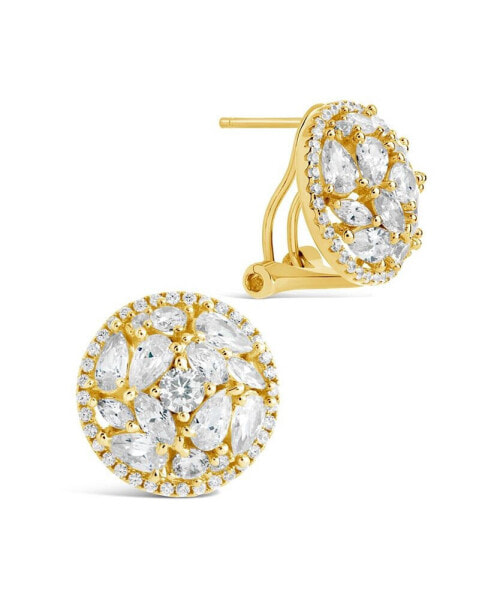 Zara Cubic Zirconia Circle Stud Earrings