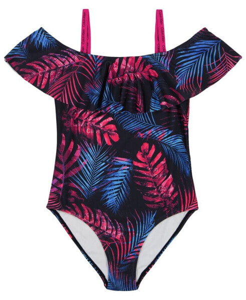 Big Girls Dark Tropical One Piece Swimsuit