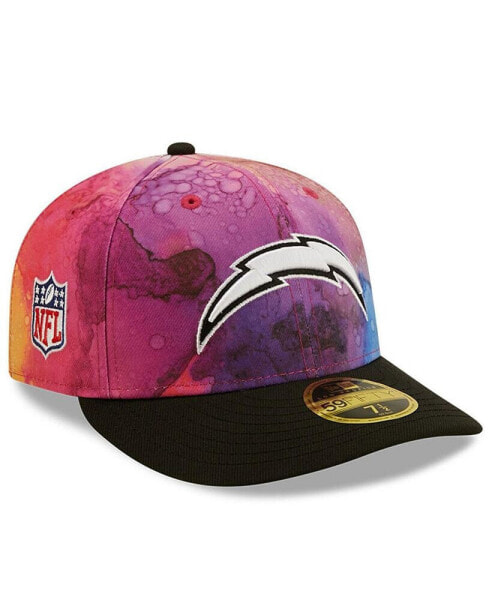 Men's Pink, Black Los Angeles Chargers 2022 NFL Crucial Catch Low Profile 59FIFTY Fitted Hat