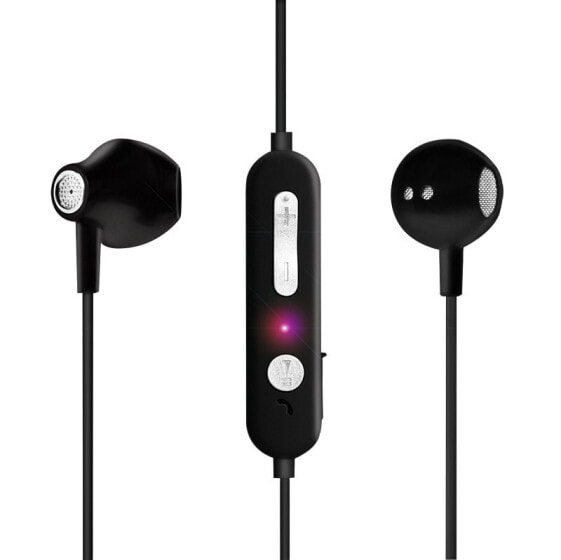 LogiLink BT0056 - Headset - In-ear - Neck-band - Black - Binaural - In-line control unit - Wireless