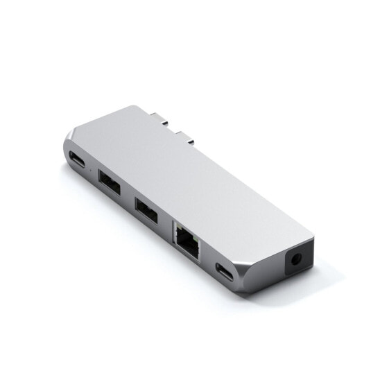 Satechi USB-C Pro Hub Mini (6-in-2)"Silber USB-C 6 in 2