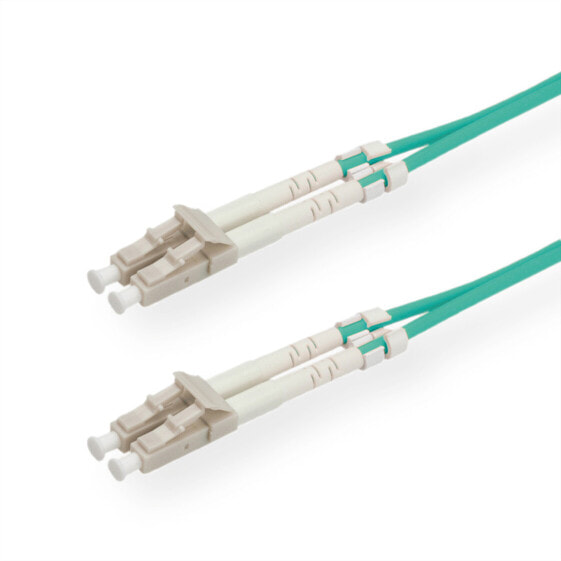 ROLINE LWL-Kabel 50/125 Om3 Lc/Lc türkis 0.5m - Cable - Network