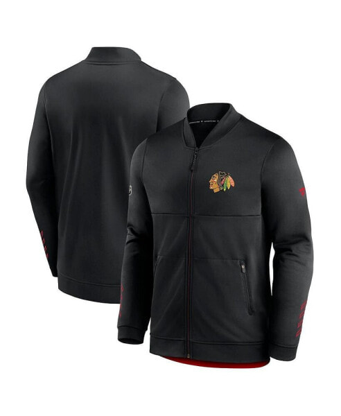 Men's Black Chicago Blackhawks Locker Room Full-Zip Jacket