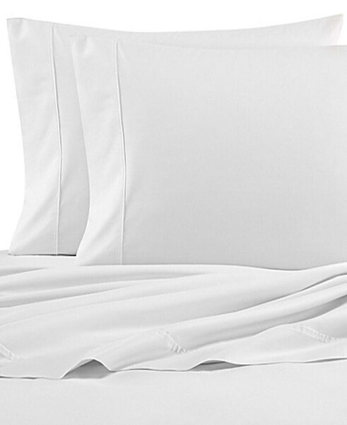 Solid Cotton Percale 4-Piece Sheet Set, King