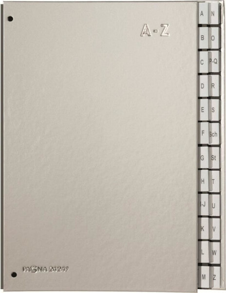 Канцелярские товары PAGNA Прозрачная закладка Color 24 отделения A-Z серебро