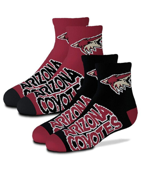 Boys and Girls Youth Arizona Coyotes 2-Pack Team Quarter-Length Socks