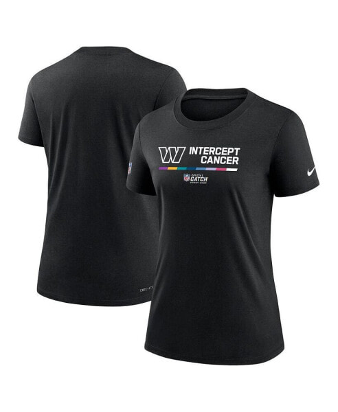Women's Black Washington Commanders 2022 NFL Crucial Catch Performance T-shirt