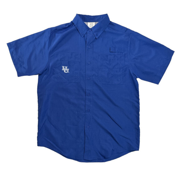 Pro Edge Men's Short Sleeve Button-Down NCAA Moisture Wicking Shirt