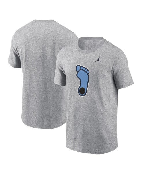 Men's Heather Gray North Carolina Tar Heels Primetime Evergreen Alternate Logo T-Shirt