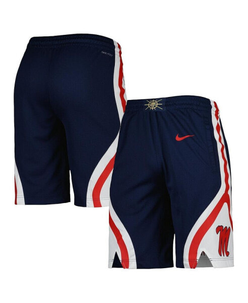 Men's Navy Ole Miss Rebels Replica Performance Basketball Shorts