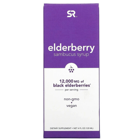 Elderberry Sambucus Syrup, 12,000 mg, 4 fl oz (120 ml)