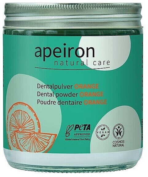 Dentalpulver Orange - Apeiron Dental Powder Orange 40 g