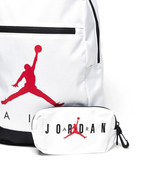 Jordan Air backpack with pencil case in white