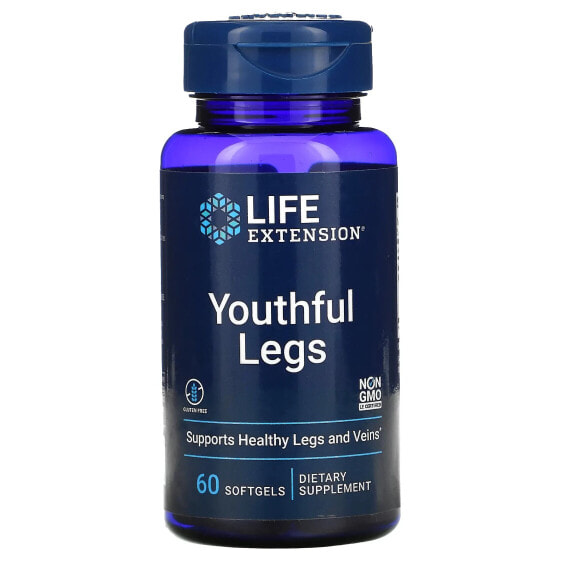 Life Extension, Youthful Legs, добавка для здоровья ног, 60 мягких таблеток