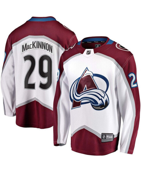 Men's Nathan MacKinnon White Colorado Avalanche Away Premier Breakaway Player Jersey