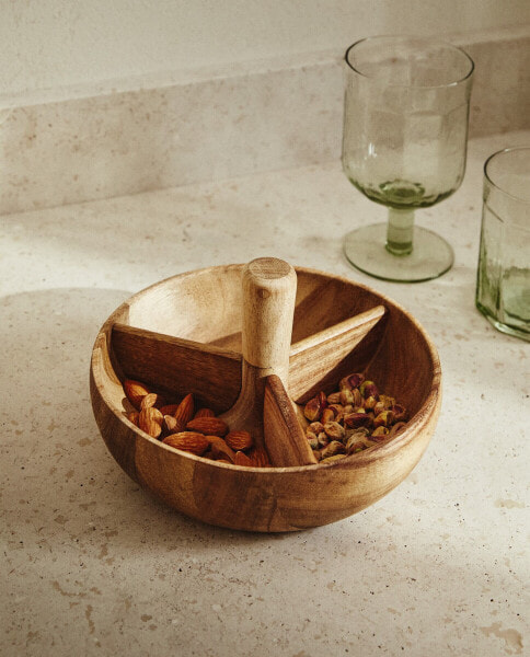 Acacia snack bowl