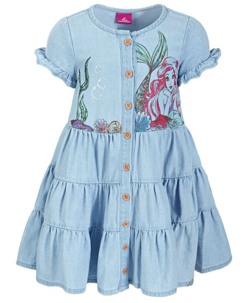 Toddler & Little Girls The Little Mermaid Cotton Chambray Dress