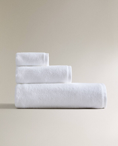 Rice stitch cotton bath towel