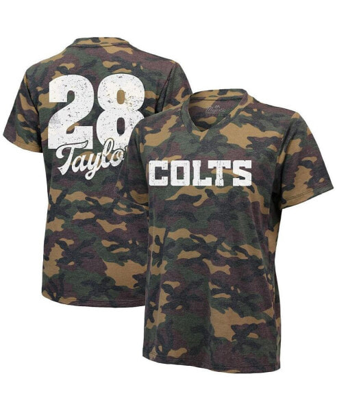 Women's Jonathan Taylor Camo Indianapolis Colts Name and Number V-Neck T-shirt