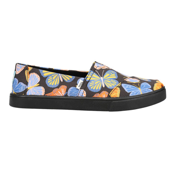 TOMS Alpargata Cupsole Floral Slip On Womens Black Sneakers Casual Shoes 100179