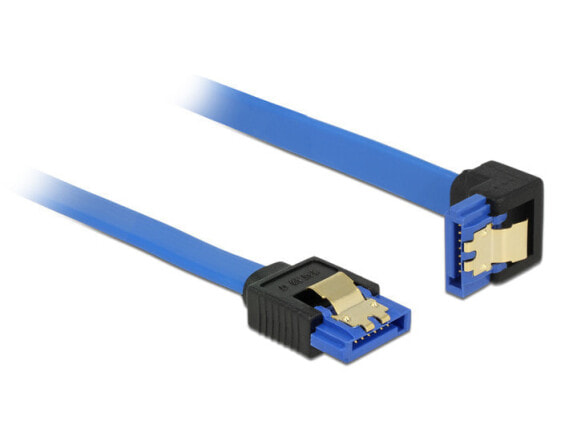 Delock 85089 - 0.2 m - SATA III - SATA 7-pin - SATA 7-pin - Male/Male - Black,Blue