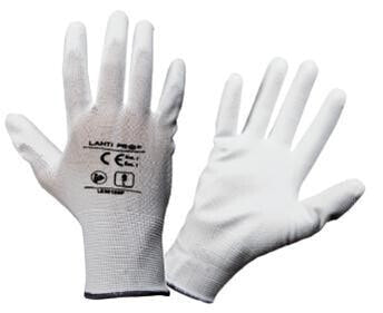 Защитные перчатки LAHTI PRO Rękawice ochronne powlekane poliuretanem р. M 12 пар - L230108W
