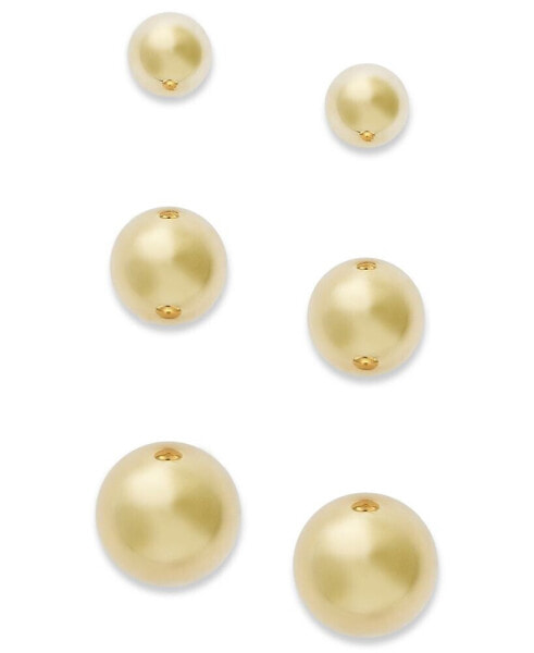 Серьги Macys Ball Stud  Set in Gold