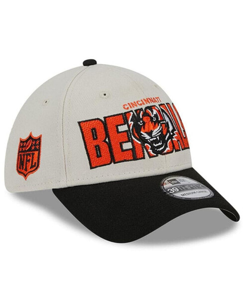 Men's Stone, Black Cincinnati Bengals 2023 NFL Draft 39THIRTY Flex Hat