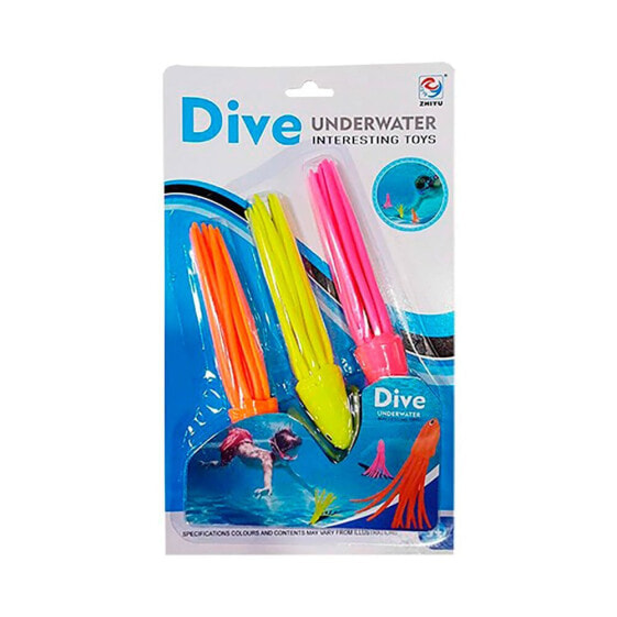 SOFTEE Squid Diving Animals 3 Units