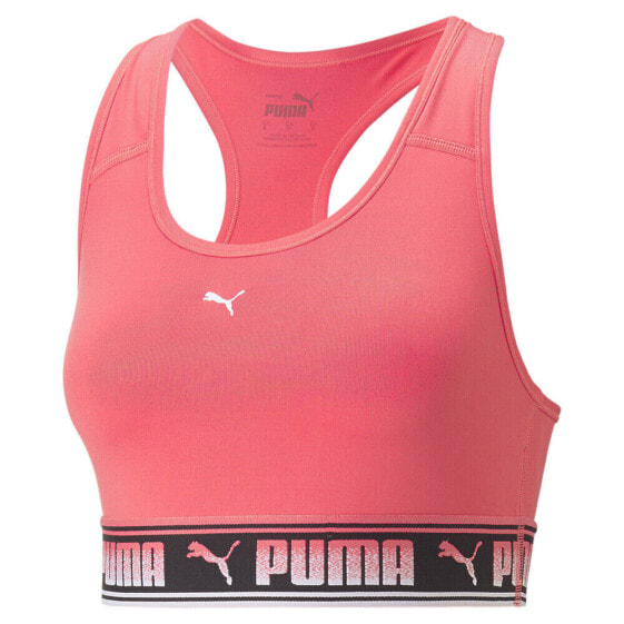 Puma Strong Mid Impact Sports Bra Womens Pink 52159863