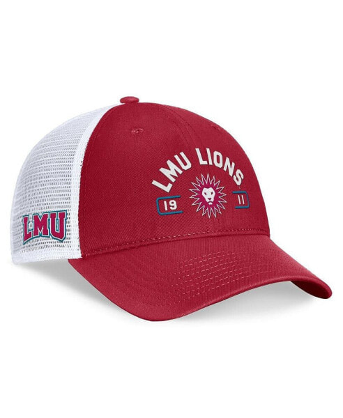 Men's Crimson/White Loyola Marymount Lions Free Kick Trucker Adjustable Hat