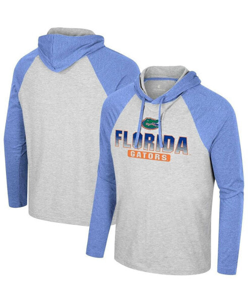 Men's Heather Gray Florida Gators Hasta La Vista Raglan Hoodie Long Sleeve T-shirt