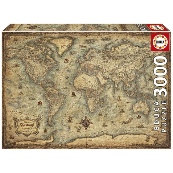 EDUCA BORRAS 3000 Pieces World Map Puzzle
