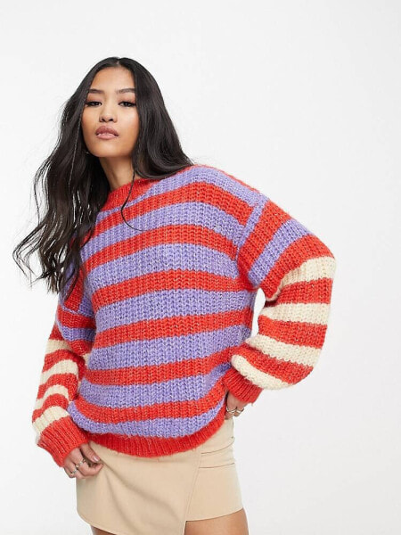 Urban Revivo stripe knit jumper in multi