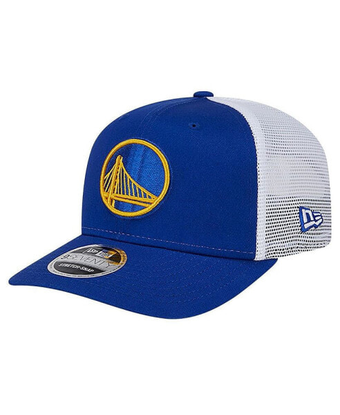 Men's Royal/White Golden State Warriors Trucker 9SEVENTY COOLERA Stretch-Snap Hat