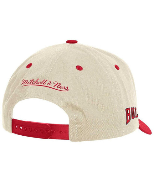 Mitchell Ness Men's Cream Chicago Bulls Game On Two-Tone Pro Crown Adjustable Hat