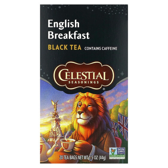 Чай черный Celestial Seasonings, Английский завтрак, 20 пакетиков, 44 г