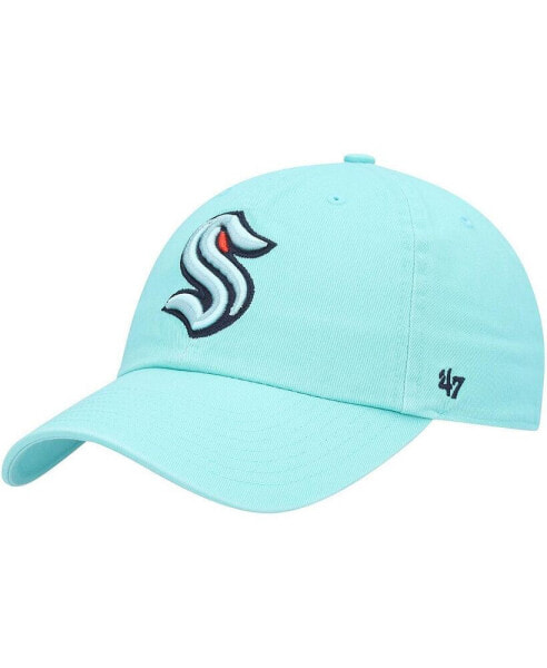 Men's Light Blue Seattle Kraken Logo Clean Up Adjustable Hat