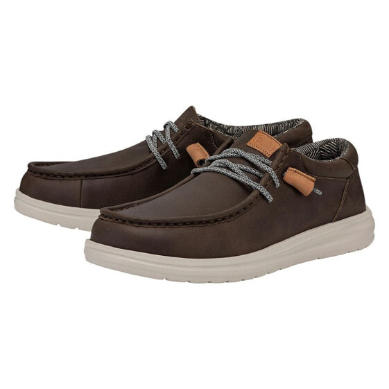 HEY DUDE Wally Grip Craft Leather Shoes