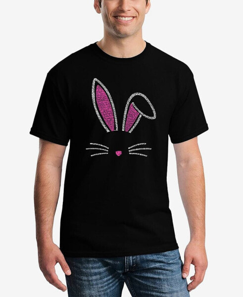 Men's Word Art Bunny Ears Short Sleeve T-shirt