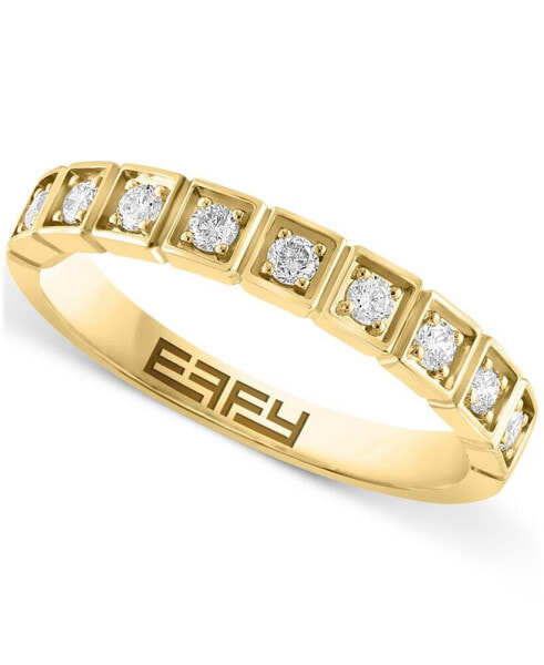 EFFY® Certified Diamond Square-Set Band (1/4 ct. t.w.) in 14k Gold