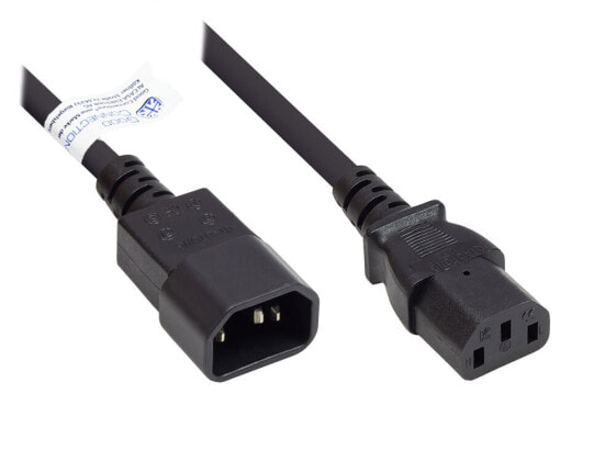 Alcasa P1430-S030 кабель питания Черный 3 m Разъем C14 Разъем C13